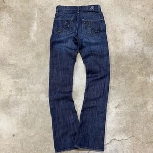 Rock & Republic Womens Bootcut Jeans Dark Wash Rhinestone Logo Size 0